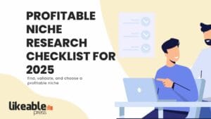 PROFITABLE NICHE RESEARCH CHECKLIST FOR 2025